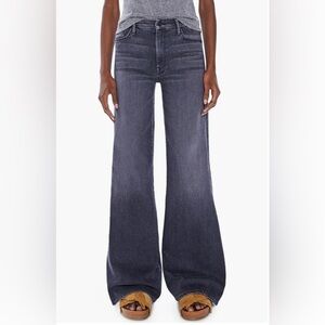MOTHER The Hustler Roller Heel High Waist Wide Leg Jeans, X MARKS THE SPOT